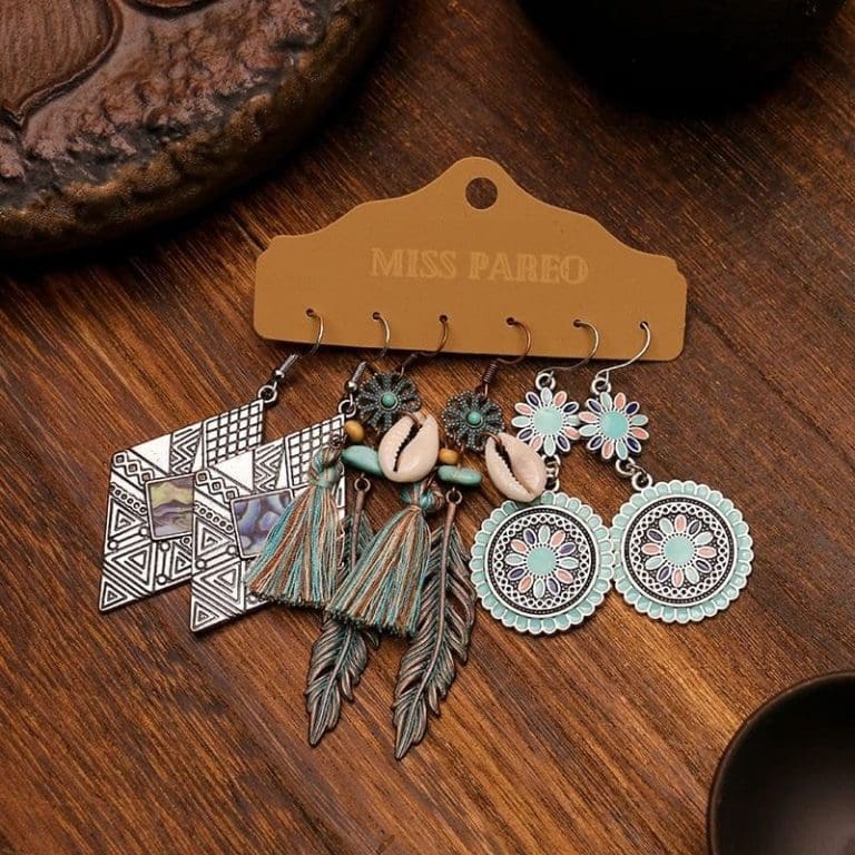 Kit DIY Boucles D'oreilles En Plumes SUNNYCLUE - 8 Paires à Créer - Style Bohème Tibétain Avec Perles Et Breloques