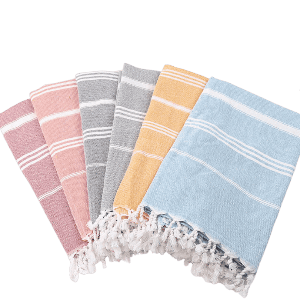 Serviette Plage Coton Générique Fouta Tunisienne - Serviette De Plage - 100x200cm - Pied De Lion Bleu Roi - 100% Coton Natte De Plage Paille